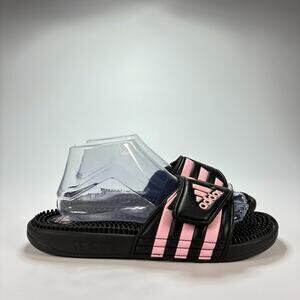 Adidas Adissage Slides Black Pink Comfort Sport Sandals 044264 Men’s Size 9